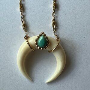 Lili Claspe Reina Horn Turquoise Necklace (Discontinued)
